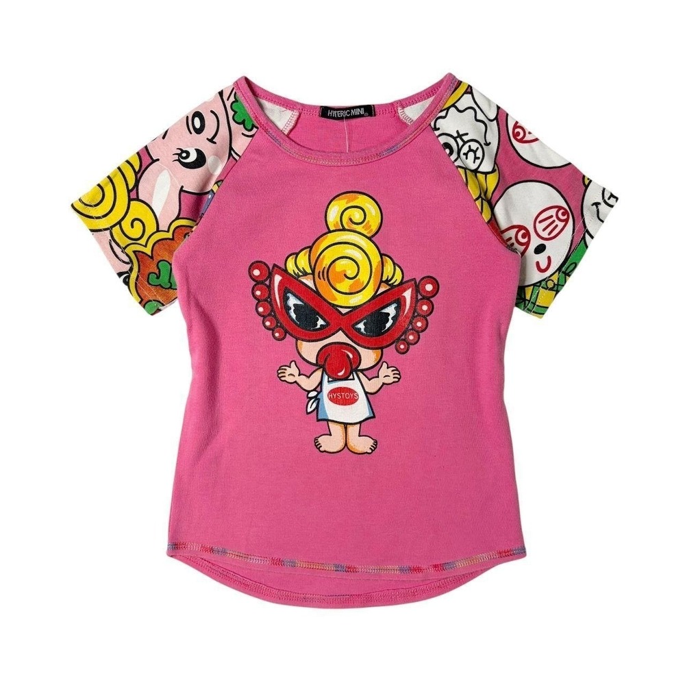 Hysteric Glamour graphic raglan sleeve baby tee
